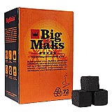 Уголь для кальяна кокосовый BigMaks Medium 25мм (1кг) 72 шт