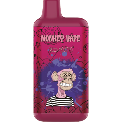 Одноразовый вейп Monkey Vape 5% (от 4200 - 8000 затяжек) "Red Mojito" 