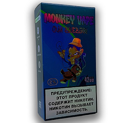 Одноразовый вейп Monkey Vape 5% 4200 затяжек (АКЦИЯ)  Cran Blueberry (