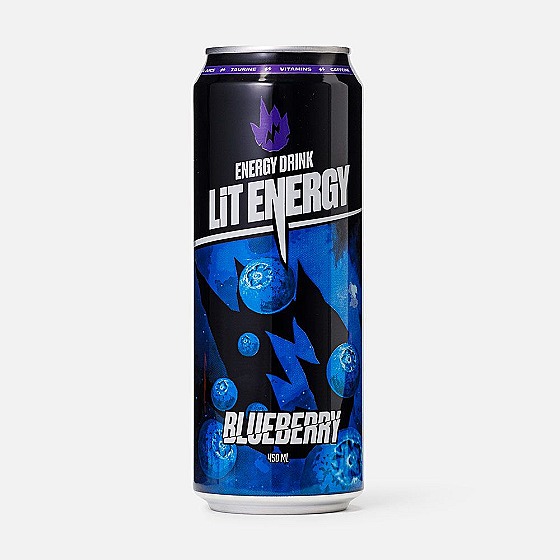Напиток безалкогольный тонизирующий энергетический " LIT ENERGY BLUEBERRY" Черника 0,45 мл 