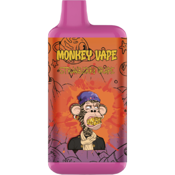 Одноразовый вейп Monkey Vape 5% (от 4200 - 8000 затяжек) АКЦИЯ "Strawb
