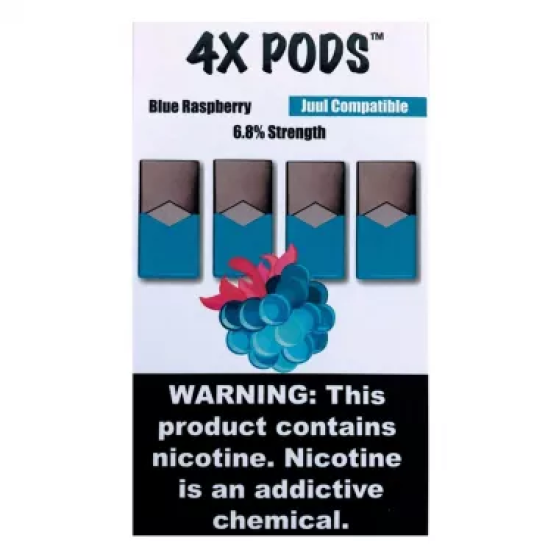 Комплект 4X PODS Blue raspberry (6.8%)